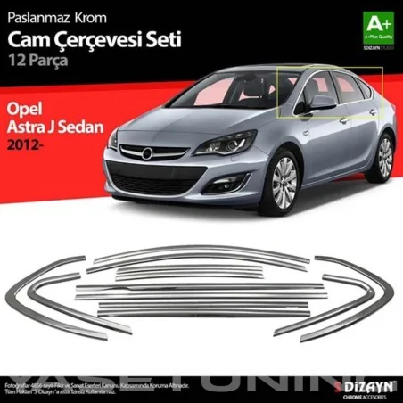 Opel Astra J Sedan Cam Krom Çerçeve
