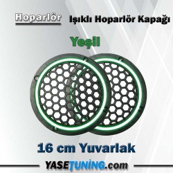 yeşil hoparlör kapağı 16 cm ışıklı