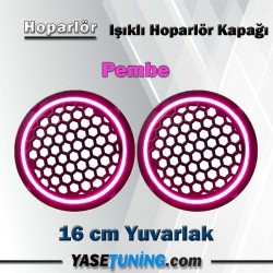 ışıklı hoparlör kapağı pembe