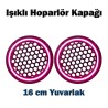 ışıklı hoparlör kapağı pembe 16 cm