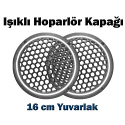 ışıklı midrange hoparlör kapağı beyaz 16 cm