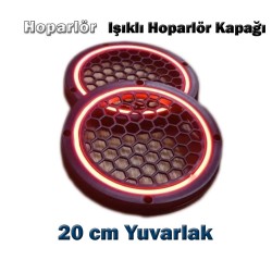 ışıklı hoparlör kapağı kırmızı 20 cm midrange ledli