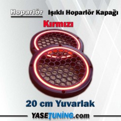 ışıklı hoparlör kapağı kırmızı 20 cm